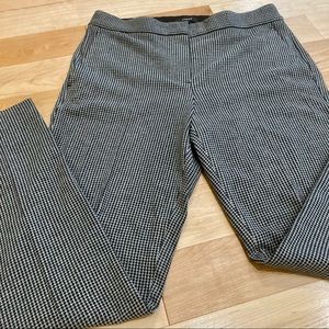 Theory Black Houndstooth Work Pants